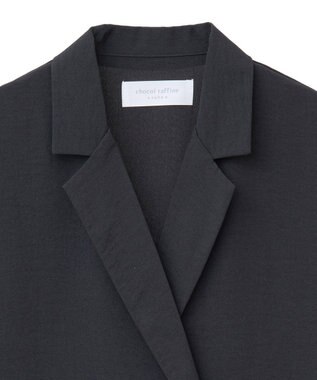 Green Parks 麻調フレンチスリーブジャケット Black