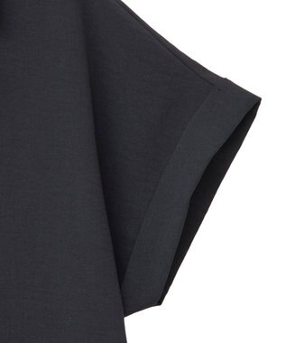 Green Parks 麻調フレンチスリーブジャケット Black