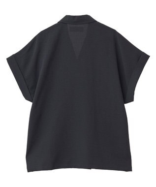 Green Parks 麻調フレンチスリーブジャケット Black