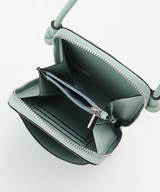 LA BAGAGERIE 【MONICA】サイドノットスクエアポシェット グリーン