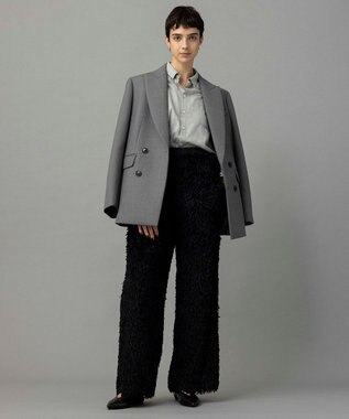 NAVE 【Nave・洗える】フェザーフリンジ イージーパンツ ブラック系