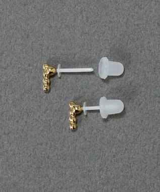 Phoebe 〈金属アレルギー対応〉シャイニースリムセラミックポストピアス　ゴールド/ニッケルフリー ゴールド