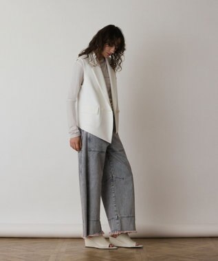 GRACE CONTINENTAL イレヘムジレジャケット ホワイト