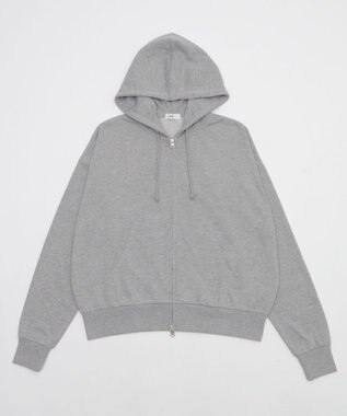 WEGO 【ユニセックス着用ITEM/MLサイズ展開】コンパクトフィットダブルZIPパーカー 杢グレー