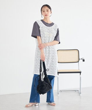earth music&ecology アソートプリントＴシャツ Off White