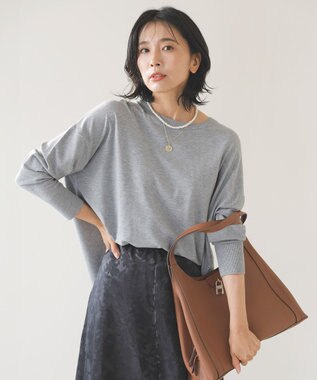 UNFILO マイビューティニット クルーネック グレー