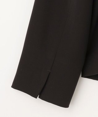 自由区 【XSサイズ～/洗える】ダブルフェイススーティング ノーカラージャケット ネイビー系