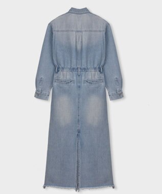 GRACE CONTINENTAL デニムドロストスリットワンピース サックス