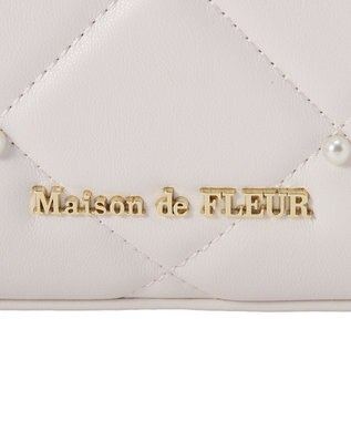 Maison de FLEUR スカーフ付きパールキルティングトートバッグ Light Pink