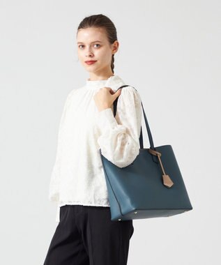 LA BAGAGERIE 【MONICA】バイカラーA4トート ネイビー