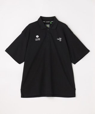 PW CIRCULUS 【MEN】ミニワッフル鹿の子ポロ ゴルフ ブラック系