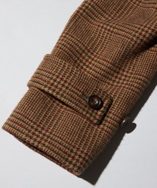 J.PRESS MEN 【JAPAN TWEED with REAL SHETLAND】ガンクラブチェック バルカラーコート ブラウン系4