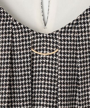 ANY SIS 【WEB限定】エニポカシリーズVネック ブラウス 千鳥