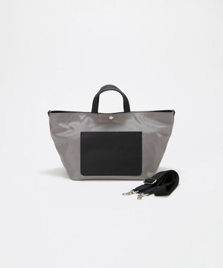 TOPKAPI 【Breath TOPKAPI sis】【WEB限定】ナイロン レザーポケット ミニ トートバッグ ショルダー付き 軽量 / CALM カーム