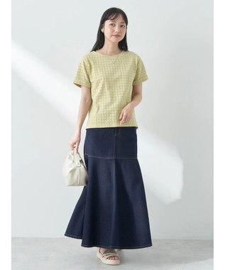 earth music&ecology ジャガードレースプルオーバー Yellow