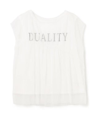 GRACE CONTINENTAL チュールレイヤードトップ ホワイト