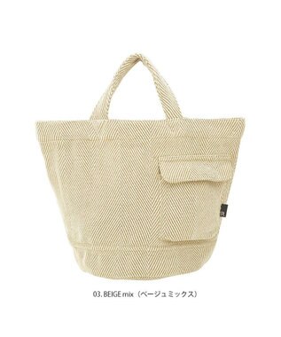 ROOTOTE 1285【ボトルホルダー付き】SN.デリ.リサイクルコットンH-A 03：ベージュミックス