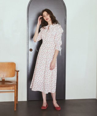 Maison de FLEUR フラワープリントワンピース Pink