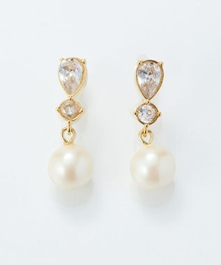 Phoebe 【痛くないシリーズ/金属アレルギー対応】ルナドロップパールライトフィットイヤリング　ゴールド ゴールド