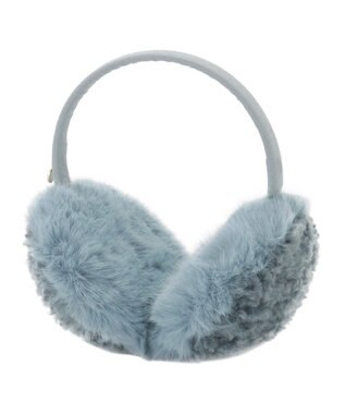 MOONBAT FURLA(フルラ)ファーMix コンパクト イヤマフ 無地 サックスブルー