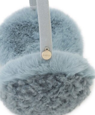 MOONBAT FURLA(フルラ)ファーMix コンパクト イヤマフ 無地 サックスブルー