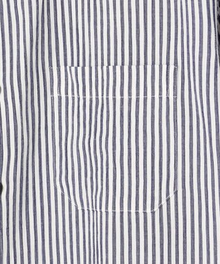 JOSEPH ABBOUD 【イージーケア・JAPANファブリック】ブロックストライプ シャツ ネイビー系1
