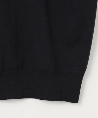 組曲 ストレッチクリアパフ袖 ニット ブラック系