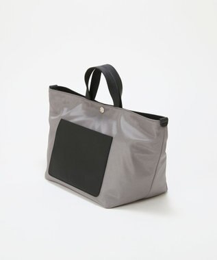 TOPKAPI 【Breath TOPKAPI sis】【WEB限定】ナイロン レザーポケット ミニ トートバッグ ショルダー付き 軽量 / CALM カーム グレー