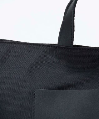 TOPKAPI 【Breath TOPKAPI sis】【WEB限定】ナイロン レザーポケット ミニ トートバッグ ショルダー付き 軽量 / CALM カーム ブラック