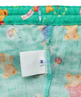 MIKI HOUSE HOT BISCUITS 【ミキハウス】【80-120cm】ミキハウスベア 甚平スーツ ストームグリーン