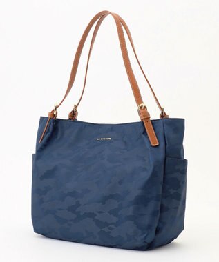 LA BAGAGERIE シャドージャカード A4トートバッグ ネイビー
