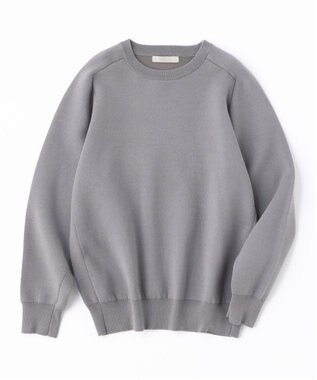 UNFILO MENS 【新色追加】スウェットライク クルーニット [24年秋冬商品] グレー