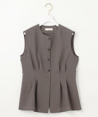 ANY SIS 【WEB・一部店舗限定】スイートクール ジレブラウス モカ
