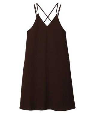 Green Parks 表面感キャミワンピース Brown