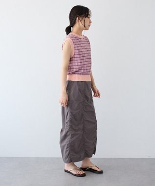 CRAFT STANDARD BOUTIQUE リンクスチェックニットベスト Purple