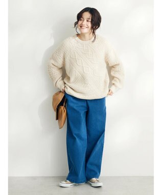 CRAFT STANDARD BOUTIQUE 裏起毛デニムワイドパンツ Blue