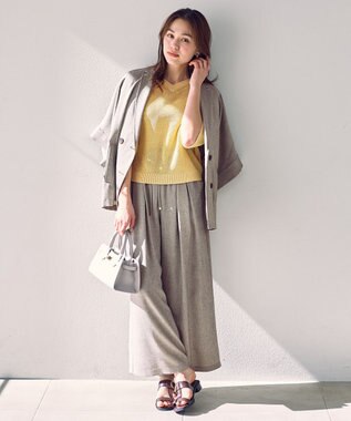 ANY 【セットアップ対応】テックリネンツイードパンツ ベージュ系