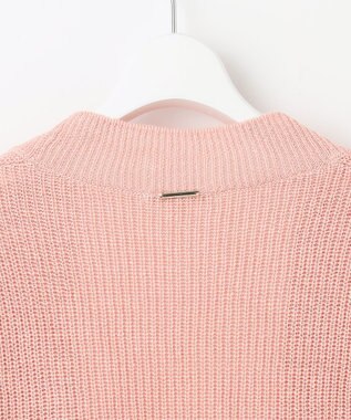 自由区 【WEB限定カラーあり・洗える】リネンミドルゲージニット カーディガン ライトピンク