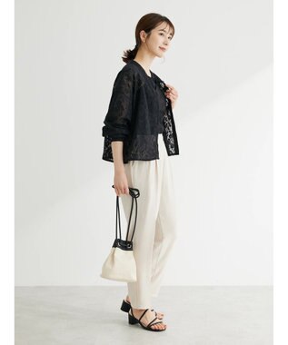 Green Parks ・ＥＬＥＮＣＡＲＥ　ＤＵＥ　バンドカラーレースシャツ Black