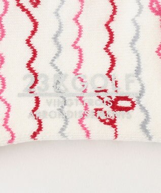 23区GOLF 【WOMEN】ウェーブロゴ アンクルソックス ピンク系5