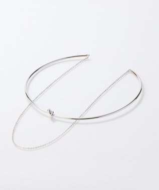 Phoebe ノットラインレイヤードチョーカー　シルバー/ネックレス/ネックカフ/36cm シルバー