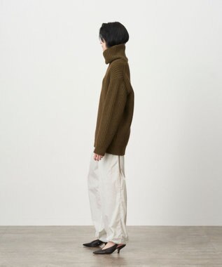 ATON YAK WOOL | オーバーサイズタートルネックセーター KHAKI