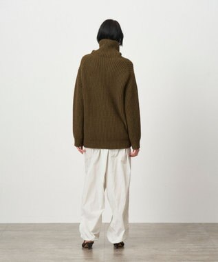 ATON YAK WOOL | オーバーサイズタートルネックセーター KHAKI