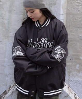 WEGO 【ユニセックス着用ITEM】グラフィックパファースタジャン ブラック