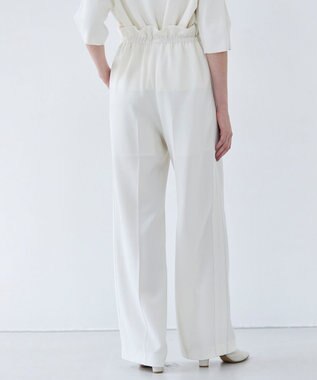 BEIGE， 【洗える・STORY 6月号掲載】RUE / ウエストゴムワイドストレートパンツ Meringue