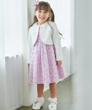 ANY KIDS リボン×ビジューカチューシャ ピンク