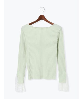 Te chichi レースカフスリブニット ミント