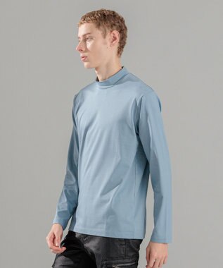 JOSEPH HOMME コンパクトストレッチジャージー    モックネックカットソー スカイブルー系