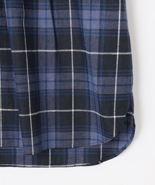 J.PRESS LADIES L 【洗える】モデレートマドラス バンドカラー ピンタック ブラウス ネイビー系3