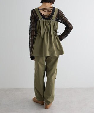 Green Parks ＳＥＴ２点　クロシェ風ニットプルオーバー Black